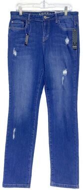 Massini Blue Jeans Women's Size 10 Skinny Mid-Rise Distressed Leg NEW